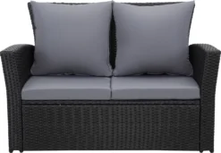 MeXo Gartenmöbel Set Lounge Set Polyrattan Lounges 4-teile Für 3-4 Personen Garten & Balkon Sitzmöbel-Set Schwarz -Stil Beet Verkaufsgeschäft c4b672e21d3eceed977f9c6605ea0ae0