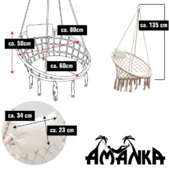 Hängestuhlgestell Mit Makramee Hängesessel 215cm Boho Hängestuhl Bis 120kg Beige -Stil Beet Verkaufsgeschäft c4d8e53aab9896d04e4344d7bb9b2e5c