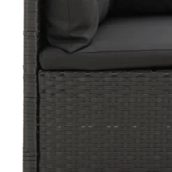 VidaXL 4-tlg. Garten-Lounge-Set Mit Kissen Schwarz Poly Rattan -Stil Beet Verkaufsgeschäft c50a97afeb8d8f5c329b8b42437e6438