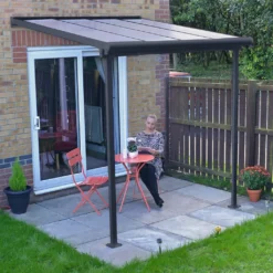 Palram-Canopia Aluminium Terrassenüberdachung Mit Doppelstegplatten "Sierra" Anthrazit 230 X 230 Cm -Stil Beet Verkaufsgeschäft c5bad066fea38c4db5683be9d3a8b12c