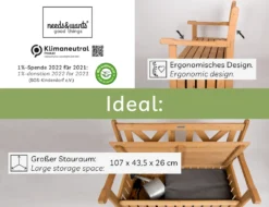 Needs&wants® Gartenbank Holz Wetterfest Mit Stauraum Und Abdeckung, 2-Sitzer Truhenbank Holzbank Klassisch, Parkbank Sitzbank Massiv Garten Outdoor Mit Truhe, 115x58x85 Cm, Naturholz Massivholz, Dunkel-braun 11 Needs&wants® Gartenbank Holz Wetterfest Mit Stauraum Und Abdeckung, 2-Sitzer Truhenbank Holzbank Klassisch, Parkbank Sitzbank Massiv Garten Outdoor Mit Truhe, 115x58x85 Cm, Naturholz Massivholz, Dunkel-braun -Stil Beet Verkaufsgeschäft c6c3c8136866d354469e465344663158
