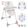 Daliya® SITONMI 3in1 Kinderhochstuhl - Babyliege Kinderstuhl Babystuhl Hochstuhl Mit 4 Räder - Korb - Neugeborenen Einlage 7 Fach Höhenverstellbar ( Beige )