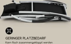 Blumfeldt Sun Valley - Sonnenliege Mit Kopfkissen, Zusammenklappbar, Gestell Aus Aluminium, 4-fach Verstellbare Rückenlehne, Sun Comfort, Material: 70% PVC Und 30% Polyester Comfort Mesh, Schwarz -Stil Beet Verkaufsgeschäft c8723b06235360a20d896e664f0afa6c