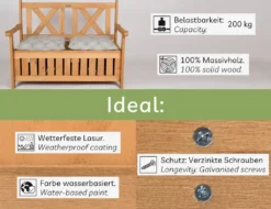 Needs&wants® Gartenbank Holz Wetterfest Mit Stauraum Und Abdeckung, 2-Sitzer Truhenbank Holzbank Klassisch, Parkbank Sitzbank Massiv Garten Outdoor Mit Truhe, 115x58x85 Cm, Naturholz Massivholz, Dunkel-braun 13 Needs&wants® Gartenbank Holz Wetterfest Mit Stauraum Und Abdeckung, 2-Sitzer Truhenbank Holzbank Klassisch, Parkbank Sitzbank Massiv Garten Outdoor Mit Truhe, 115x58x85 Cm, Naturholz Massivholz, Dunkel-braun -Stil Beet Verkaufsgeschäft c9c46274556a8e5da98fa987d5af6b09