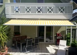 Elektrische Kassettenmarkise H124, Markise Vollkassette 5x3m Polyester Anthrazit -Stil Beet Verkaufsgeschäft caf0adcb0766f388bf9587c765b17fa1