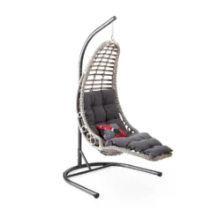 Capri Bodrum Garten Hängesessel Mit Gestell 120 Kg Indoor Outdoor Hängeschaukel (Cappuccino)