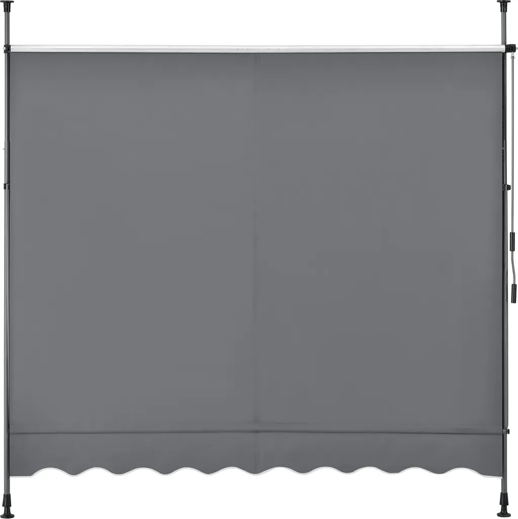 Pro-Tec Klemmmarkise 150x120x200-300cm Markise Balkonmarkise Ohne Bohren Mittelgrau 5 Pro-Tec Klemmmarkise 150x120x200-300cm Markise Balkonmarkise Ohne Bohren Mittelgrau - Image 5