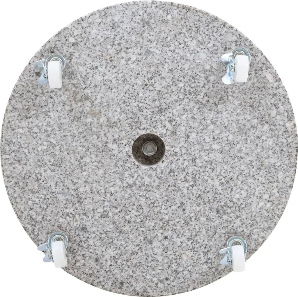 VidaXL Sonnenschirmständer Granit 30 Kg Rund Grau 3 VidaXL Sonnenschirmständer Granit 30 Kg Rund Grau - Image 3