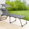 NORMA Solax-Sunshine XXL Alu-Komfort-Sonnenliege Inkl. Kissen Gepolstert - Anthrazit