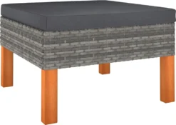 VidaXL 5-tlg. Garten-Lounge-Set Mit Kissen Poly Rattan Grau -Stil Beet Verkaufsgeschäft cf9e3b84377356ee1a884ede5e895eb3 1