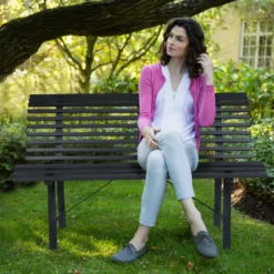 Relaxdays Gartenbank Stahl Anthrazit -Stil Beet Verkaufsgeschäft cfe18eebe94f3a74af15da6bb74ca412