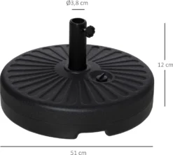 Outsunny Sonnenschirmständer 22 Kg Schirmständer Für Sonnenschirm Schirmstangen 38 Mm Sonnenschirmfuß Für Garten Terrasse Balkon Zement Schwarz Ø51 X 30H Cm -Stil Beet Verkaufsgeschäft d148e6ee2641f4f624995cebe2f3412e