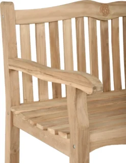 Garden Pleasure Bank ROMANG 2-Sitzer Gartenbank Aus Massivem Teakholz, Unbehandelt, 120 Cm Breit. -Stil Beet Verkaufsgeschäft d19673a7c8cb89aedc968b42c52e5e76