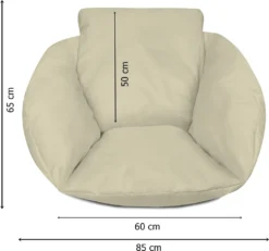 Hängesessel Kissen, Polster Bodenkissen Für Schwenksessel, Auflage Für Baumwoll Hängeschaukel, Hängekorb, Hängestuhl, Rückenkissen In Der Farbe Beige [114] -Stil Beet Verkaufsgeschäft d23bd246f297ff1ee850458926e20634