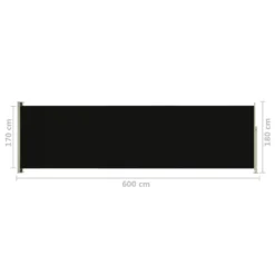 VidaXL Seitenmarkise Ausziehbar 180x600 Cm Schwarz -Stil Beet Verkaufsgeschäft d267178bf4908548fa297a6a2b8ff8d2