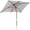 Anndora Sonnenschirm 2,5x1,5m EckigKnickbar Hellgrau - Hellgrau