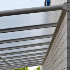 HOME DELUXE - Terrassenüberdachung 618 X 303 X 226 / 278 Cm Weiß Terrassendach Überdachung Carport -Stil Beet Verkaufsgeschäft d3511d5efdf10a941a5d2b10538dee3c