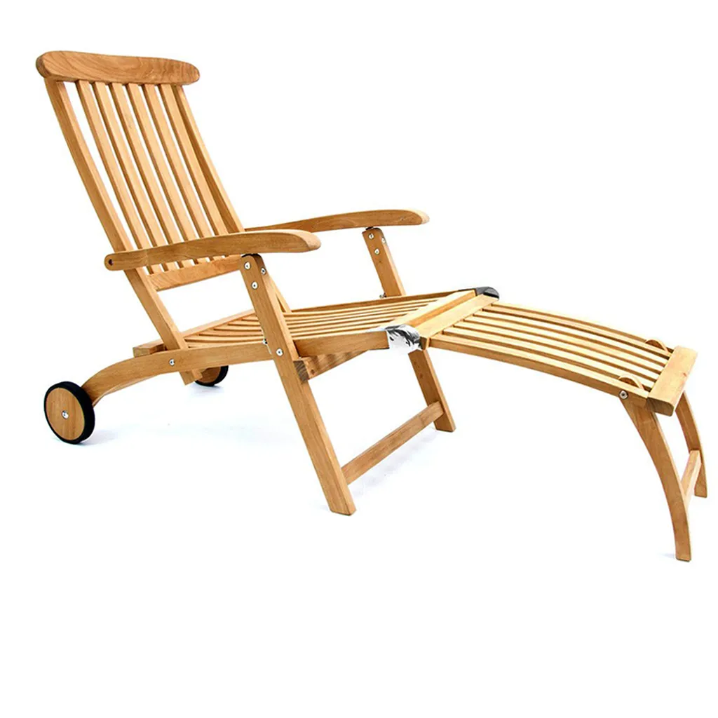 Garland Deckchair Bari Rollen Armlehnen Verstellbar Teak Holz SVLK-zertifiziert Klappbar Liegestuhl Gartenliege Sonnenliege 1 Garland Deckchair Bari Rollen Armlehnen Verstellbar Teak Holz SVLK-zertifiziert Klappbar Liegestuhl Gartenliege Sonnenliege