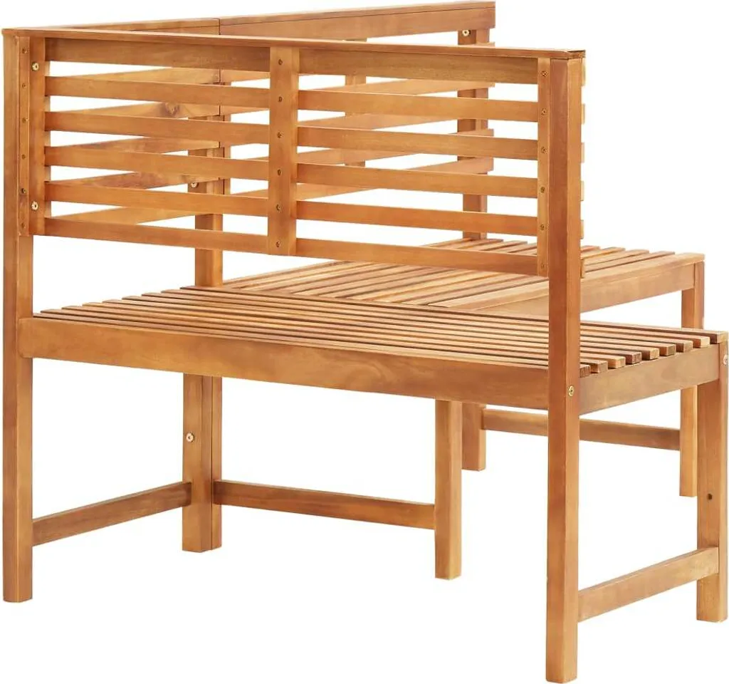 VidaXL Garten-Eckbank 140 Cm Massivholz Akazie 4 VidaXL Garten-Eckbank 140 Cm Massivholz Akazie - Image 4