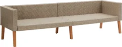 VidaXL 3-Sitzer-Gartensofa Mit Auflagen Poly Rattan Beige -Stil Beet Verkaufsgeschäft d539adcfc3895c729bc68e17ee02828d