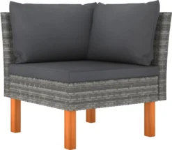 VidaXL 4-Sitzer-Gartensofa Mit Kissen Grau Poly Rattan -Stil Beet Verkaufsgeschäft d5867620877a4b1d7db688ec7c2cee7f