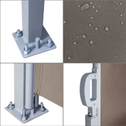 EINFEBEN Seitenmarkise Markisen Ausziehbar 160x300cm Alu Sichtschutz Windschutz Sonnenschutz Seitenrollo Braun -Stil Beet Verkaufsgeschäft d5f031210b1ffa4286f60b3d04f23e2a