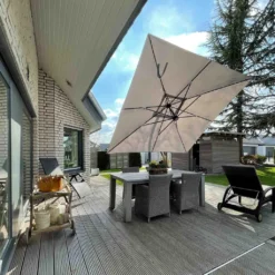 Sonnenschirm Sun 350 | Maße: 3,5 X 3,5 M | Ampelschirm | 12m² Schatten, Gastroschirm, LED -Stil Beet Verkaufsgeschäft d97d4e66d32b7db0ae67d19b9d959cf7