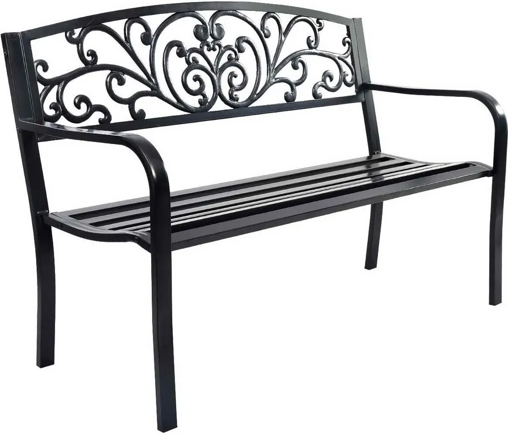 COSTWAY Gartenbank Stizbank Parkbank Bank Gartenmöbel Gusseisen Metall 127 X 60 X 85 Cm 1 COSTWAY Gartenbank Stizbank Parkbank Bank Gartenmöbel Gusseisen Metall 127 X 60 X 85 Cm