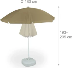 Relaxdays Sonnenschirm 180 Cm -Stil Beet Verkaufsgeschäft da8ad5cf44719aa12567b8f135eb4da9