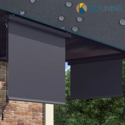 OK-Living Senkrechtmarkise Sonnenschutzrollo Seitenmarkise Anthrazit 250x140 Cm -Stil Beet Verkaufsgeschäft dafb1d7d616555530e018a6417fffc52