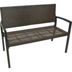 Garden Pleasure Parkbank Sanremo Rattan Optik Garten Bank Sitzbank Möbel Coffee -Stil Beet Verkaufsgeschäft dbbb787e1d8800965891d9eafcdb7975