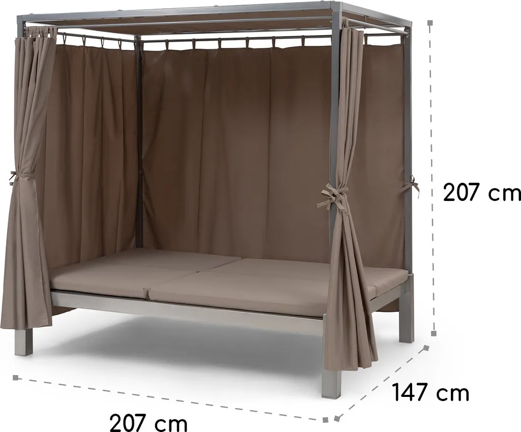 Blumfeldt Sonnenliegen Für 2 Personen, Liege Für Den Garten & Terrasse, Große Sonneninsel Outdoor, Doppelliege Mit Verstellbarer Rückenlehne, Sonnenliege Mit Dach, Liegeinsel Wasserfest, Garten Möbel 10 Blumfeldt Sonnenliegen Für 2 Personen, Liege Für Den Garten & Terrasse, Große Sonneninsel Outdoor, Doppelliege Mit Verstellbarer Rückenlehne, Sonnenliege Mit Dach, Liegeinsel Wasserfest, Garten Möbel - Image 10