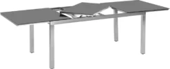 Merxx Gartentisch Ausziehbar 180/240 X 100 Cm - Edelstahlgestell Silber