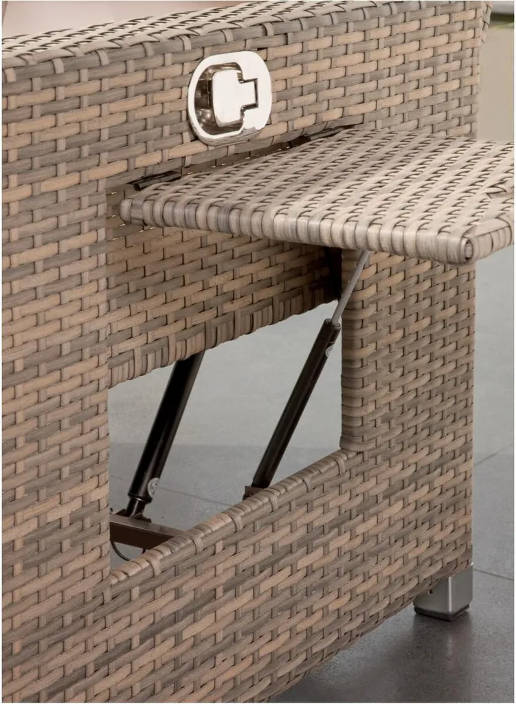 Greemotion Gartensofa / Loungebett Bahia Twin Aus Polyrattan, Sand-grau 6 Greemotion Gartensofa / Loungebett Bahia Twin Aus Polyrattan, Sand-grau - Image 6