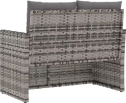 VidaXL Gartenbank Mit Kissen Grau 105 Cm Poly Rattan -Stil Beet Verkaufsgeschäft df136e1ee2ad8c7f998a2130752067cc