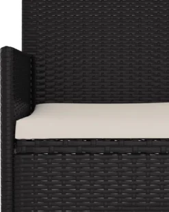 VidaXL Gartenbank 3-Sitzer Mit Kissen Schwarz Poly Rattan -Stil Beet Verkaufsgeschäft df2acde5d5ac8e7e68848d876b42f684