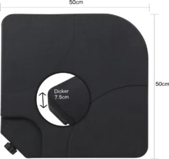 Mucola Schirmständer 60 L / 80 Kg 4er Set Ampelschirmständer Outdoor Schirmgewicht Bodenkreuz Sonnenschirmständer Schirmhalter Schirmfuß Wasser Sand Gefüllt Garten -Stil Beet Verkaufsgeschäft df8db5ec2215a8f31bc48694b67d4d63
