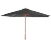 Sonnenschirm Florida, Gartenschirm Marktschirm, Ø 3,5m Polyester/Holz 7kg Anthrazit