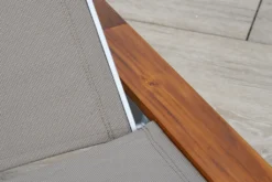 Merxx Gartenliege "Naxos" - Aluminiumgestell Silber Mit Akazienholz Und Textilbespannung Grau -Stil Beet Verkaufsgeschäft e1558621e8a33d8e0fa4871e0bc9ccb0