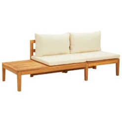VidaXL 4-tlg. Garten-Lounge-Set Mit Cremeweißen Kissen Akazienholz -Stil Beet Verkaufsgeschäft e1f67422a40f3a7a74f6de99c53d22be