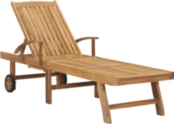 VidaXL Sonnenliege Massivholz Teak