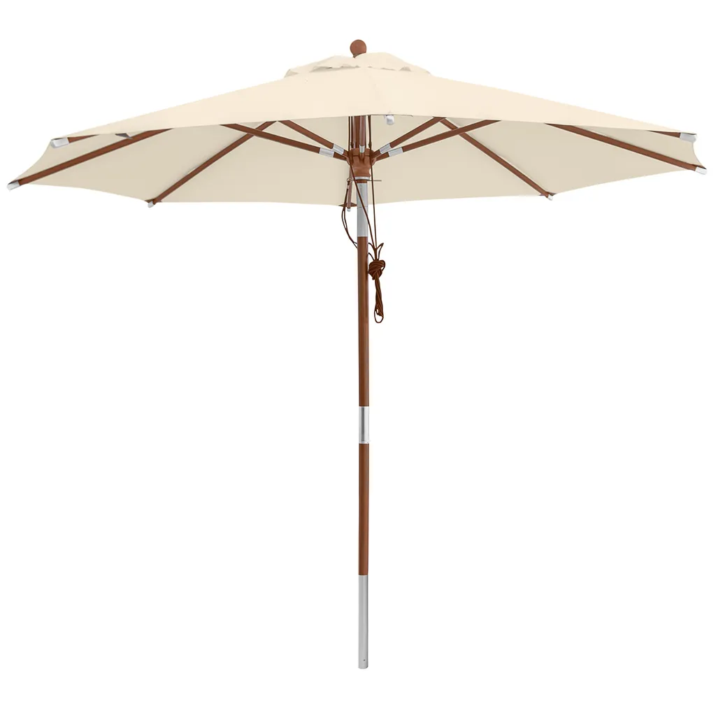 Anndora Sonnenschirm Knickbar 3m Rund Mit Dreh-Kipp-Mechanismus Natural Winddach UV-Schutz - Natural 6 Anndora Sonnenschirm Knickbar 3m Rund Mit Dreh-Kipp-Mechanismus Natural Winddach UV-Schutz - Natural - Image 6