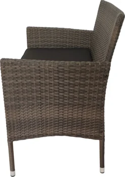 KMH Garden® Polyrattan Bank *Holme* Natur-braun -Stil Beet Verkaufsgeschäft e3545a50071413a1ea1eaab632260b05