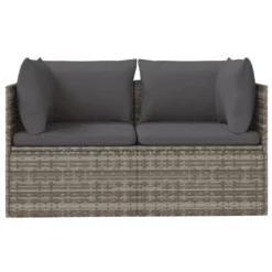 VIDAXL Gartensofa 2-Sitzer Mit Kissen Grau Poly Rattan 12 VIDAXL Gartensofa 2-Sitzer Mit Kissen Grau Poly Rattan -Stil Beet Verkaufsgeschäft e37575184a6f4a307d0ec3f7ca69b4bf