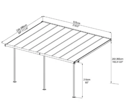Palram - Canopia Terrassenüberdachung Sierra Grau 299x555x305 Cm -Stil Beet Verkaufsgeschäft e3b60d86b567da981153ed52131e9d46