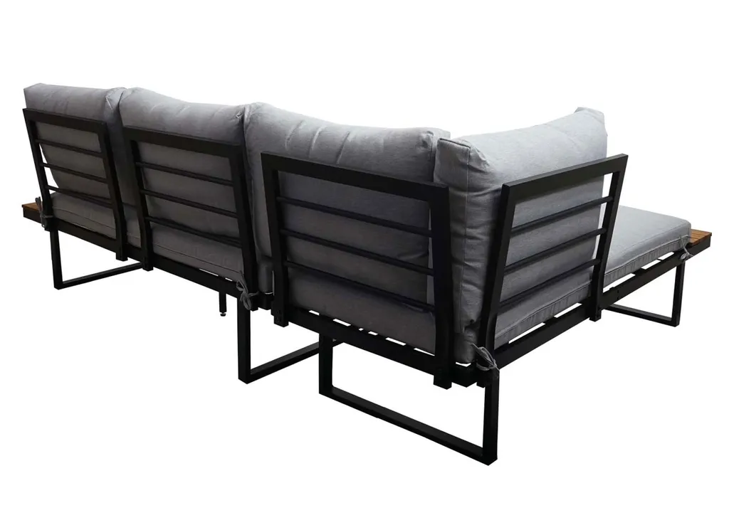 Garten Garnitur HWC-L27, Garnitur Sitzgruppe Lounge-Set Sofa, Spun Poly Alu Akazie Holz Hellgrau 14 Garten Garnitur HWC-L27, Garnitur Sitzgruppe Lounge-Set Sofa, Spun Poly Alu Akazie Holz Hellgrau - Image 14