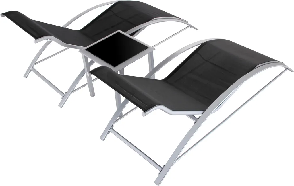 Giardino 2er-Set Alu Gartenliegen Sonnenliegen Bäderliege + Beistelltisch Kaffeetisch 5 Giardino 2er-Set Alu Gartenliegen Sonnenliegen Bäderliege + Beistelltisch Kaffeetisch - Image 5