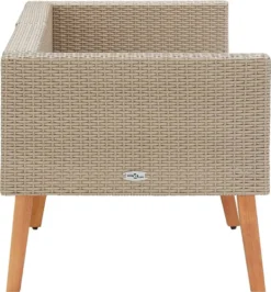 VidaXL 2-Sitzer-Gartensofa Mit Auflagen Poly Rattan Beige -Stil Beet Verkaufsgeschäft e47622bdef760d28d227bfcf32922eaf
