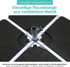EINFEBEN Sonnenschirmständer Sonnenschirm Schirmständer Gartenschirm Befüllbar 100kg -Stil Beet Verkaufsgeschäft e49cf55455c961886bcf33c3217983c7