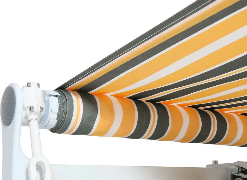 Alu-Markise T791, Gelenkarmmarkise Sonnenschutz 4,5x3m Polyester Grau-gelb 3 Alu-Markise T791, Gelenkarmmarkise Sonnenschutz 4,5x3m Polyester Grau-gelb - Image 3